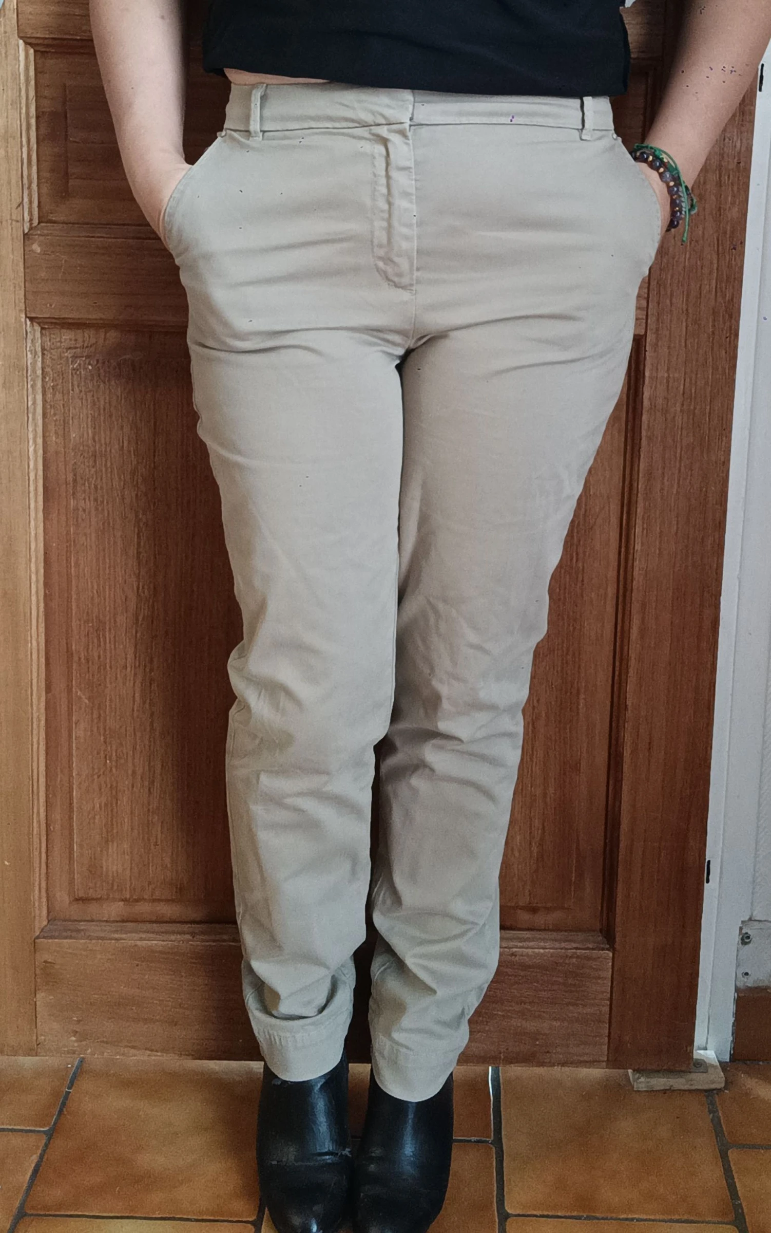 Pantalon chino beige Caroll XS